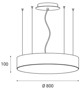 Lustră LED pe cablu dimabilă MONO LED/100W/230V LED2