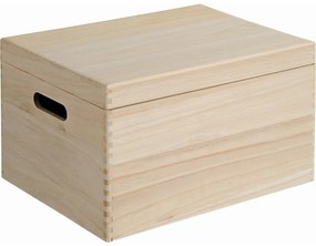 Kesper 69601 Cutie de depozitare cu capacrabatabil, pin 39 x 29 x 23 cm, L