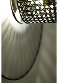 Aplică TOKYO Duolla RATTAN 1xE27/15W/230V d. 50 cm argintiu/negru
