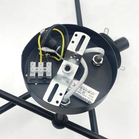 Brilagi - Lustru aplicat MALIVA 6xE14/15W/230V negru/fumuriu