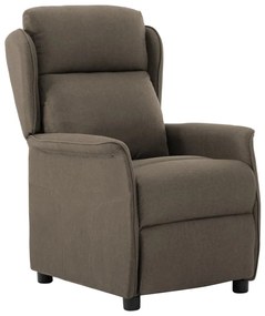 289784 vidaXL Fotoliu rabatabil, gri taupe, material textil