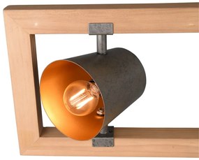 Lustră gri/în culoare naturală Bell – Trio