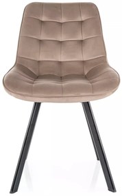 Scaun rotativ Monti velvet bej inchis/negru Blu40