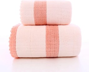 Prosop cu uscare rapida VELMORA 50x100 cm roz, 100% microfibra