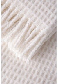 Pled Euromat Waffel Cream, 140 x 180 cm, crem