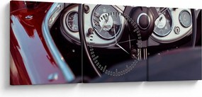 Tablou - Automobil (cu ceas) (90x30 cm)