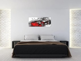 Tablou - Mașina pictată în acțiune (120x50 cm)