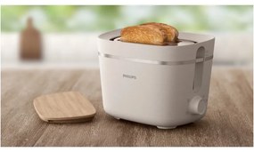 Toaster Philips HD2640/10 Conscious collection, 830 W, Pentru 2 felii, 8 niveluri de coacere, Tavă de firimituri, Dezghețare, Reîncălzire, Alb mat