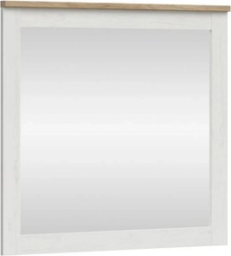 Oglinda LOKSA, alb/stejar, PAL laminat, 96x4x91 cm