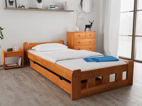 Pat inalt Naomi 120 x 200 cm, arin Saltele: Cu saltele Coco Maxi 19 cm, Lamele de pat: Cu lamele curbate