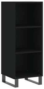 828757 vidaXL Servantă, negru, 34,5x32,5x90 cm, lemn compozit