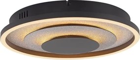 JUST LIGHT. 14409-21 - Plafonieră LED GLITTY LED/22W/230V Ø 40 cm neagră
