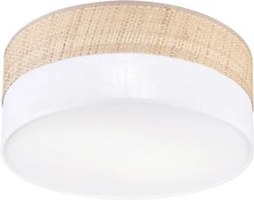 Plafonieră SIRJA DOUBLE BOHO, 2xE14/15W/230V, Ø 35 cm, bej/alb