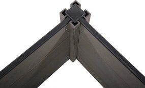 Paturi ridicate G21 Crop 183 x 68 x 80, WPC, Eben, 80 cm