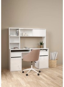 Birou Felix LUX, alb lucios