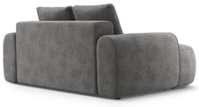 Canapea gri cu tapițerie din catifea 175 cm Linz – Cosmopolitan Design