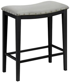 Scaune de bar tapitate 2 buc, gri