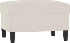 vidaXL Taburet, crem, 60x50x41 cm, catifea