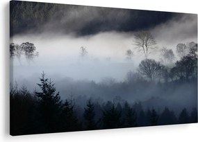 Tablou cu ceță deasupra pădurii (90x60 cm)