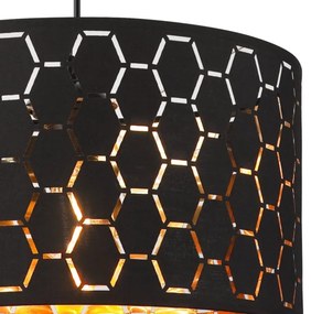 Pendul ULLE pe cablu, 1xE27/15W/230V, negru