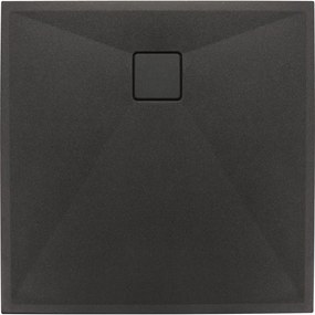 Cadita dus compozit slim patrata antracit 90x90 cm Deante, Correo Square Antracit, 900x900 mm