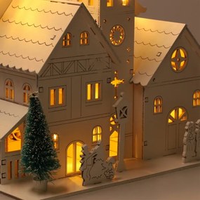 Brilagi - Decorațiune LED de Crăciun, bisericuță, LED/2xAA