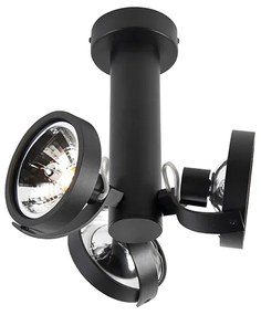 Spotlight de design reglabil cu 3 lumini, inclusiv G9 negru - Goes