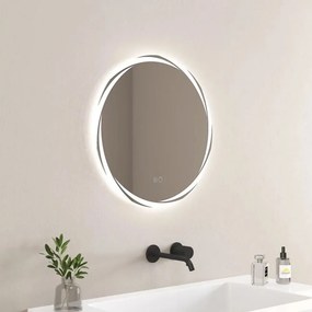 Oglinda cu iluminare si dezaburire Inter Ceramic Elene rotunda 60 cm