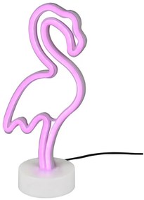 Veioză albă LED (înălțime 29 cm) Flamingo – Trio