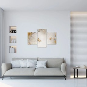 Tablou - Flori cu fluturi (90x60 cm)