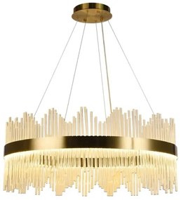 Lustră LED dimabilă pe cablu LED/110W/230V 3000-6500K auriu + telecomandă