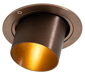 Spot modern îngropat bronz închis rotund orientabil - Installa