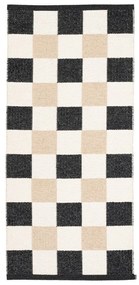 Covor tip traversă pentru interior și exterior negru/crem 70x160 cm Pix Black Vanilla – Pappelina