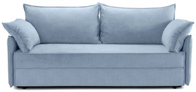 Canapea Extensibilă 3 locuri RIVA, cu ladă depozitare, 206x90x88 cm, Aston-Albastru-Deschis