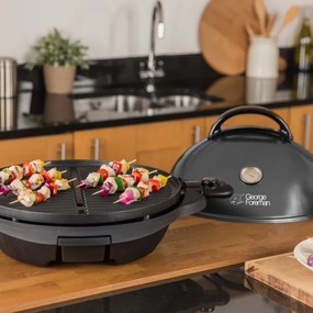 Grătar electric George Foreman 22460-56, 2400 W, 44,5 cm, 15 porții, 5 niveluri de temperatură, strat antiaderent, negru