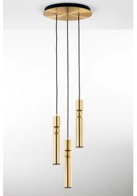 Lustră pe cablu Jupiter 2019 ALAS 3xGU10/10W/230V auriu