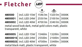 Plafoniera LED metal negru FLETCHER