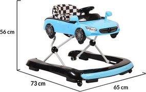 Premergator Reglabil in 3 Trepte NOVOKIDS™ Super Cabrio Car, 3 in 1, Transformabil in Antemergator si Masinuta copii, Pliabil, Cu Melodii si lumini,