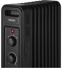 Sencor - radiator electric cu ulei, 9 secțiuni, 800/1200/2000W/230V, negru