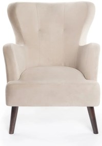 Fotoliu bej wing cu tapițerie din catifea Noemye – Bonami Selection
