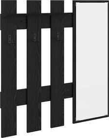 vidaXL Răcător de paltoane montat pe perete Pe perete Stejar Negru