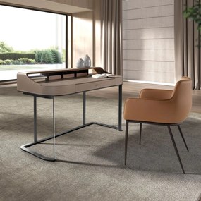 Birou deosebit design LUX Walnut-Leatherette Mink