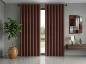 Perdea opaca NEREO 140x250 cm, maro Agatat: Inele metalice