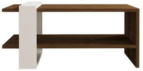 Masă de cafea Gaye Walnut White