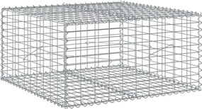 vidaXL Coș gabion cu capac, 100x100x50 cm, fier galvanizat