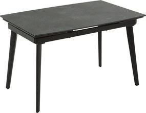 Masă ceramică extensibilă Maura negru 120/80 cm + 2 extensii 30 cm