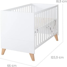 Pătuț alb 60x120 cm Léon – Roba