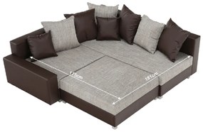 Zondo Colțar Pitton New Maro (D) (cu taburete). 772527