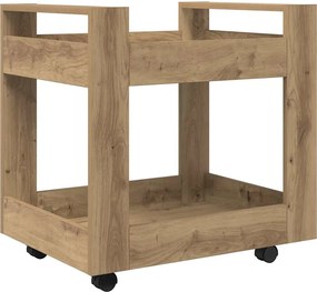 vidaXL Cărucior Birou Stejar Artizanal 60 x 45 x 60 cm Lemn compozit