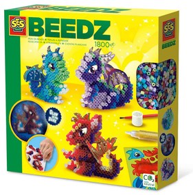 Set creativ Beedz - Margele de calcat Dragoni 3D Glow in the Dark